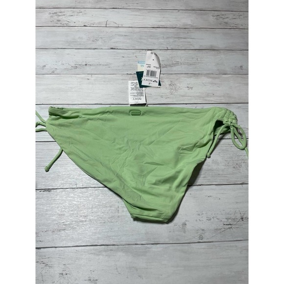Roxy Juniors' Classics Hipster Tie Bikini Bottoms green cottage full coverage - Picture 5 of 8